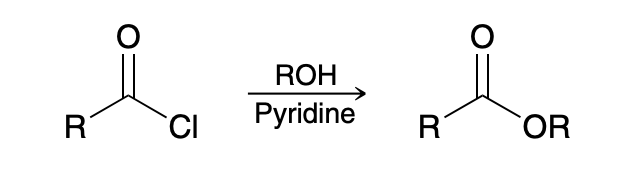 <p>ROH</p><p>pyridine(neutralize HCl)</p>