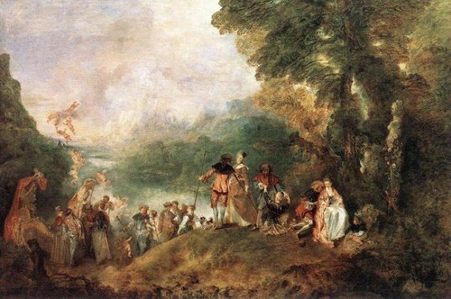 <p>- Rococo Art</p><p>-Watteau</p><p>- Going to the Birthplace of Venus, Cythera</p><p>-based on a play</p><p>- no melodrama, no pivotal moment</p><p>- Aristocrats displaying themselves</p><p>-sentimentalism</p><p>- Life of aristocracy</p><p>- ornamental aristocracy</p><p>-a lot of information, but not a lot going on</p><p>- schemata: feather, trees are ornamental as a feather</p>