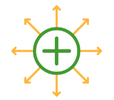 <p>the arrows are <strong>perpendicular</strong> to the surface of the particle</p><p>the arrows <strong>point away</strong> form the particle</p>