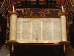 <p>Monotheism (one god); Ten Commandments; Torah is holy book</p>