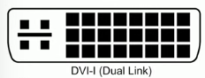 <p>DVI-I Dual Link, Integrated - Digital and analog signal</p>
