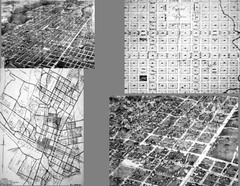 <p>a city that is built according to a set design</p>