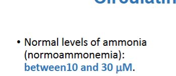 <p>What is relevent about the concentration of ammonium in the blood </p>