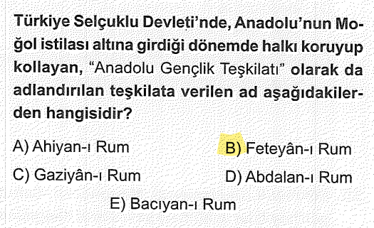 <p><strong>Feta:</strong> Genç/Yiğit demektir.</p><p><strong>Ahiyan-ı Rum:</strong> Ahiler (Esnaflar).</p><p><strong>Baciyan-ı Rum:</strong> Anadolu Kadınları Birliği.</p><p><strong>Gaziyan-ı Rum:</strong> Gaziler/Savaşçılar.</p>
