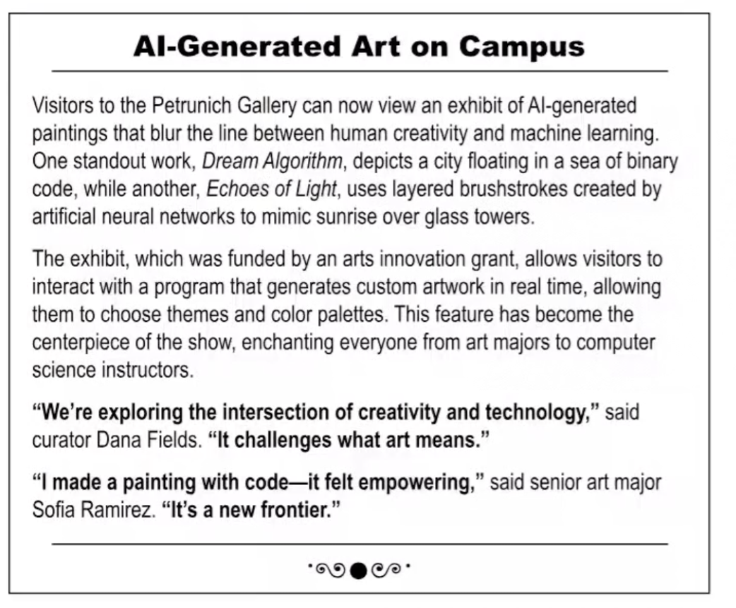 <p><span>What can be inferred about the impact of the exhibit's interactive portion?</span></p>