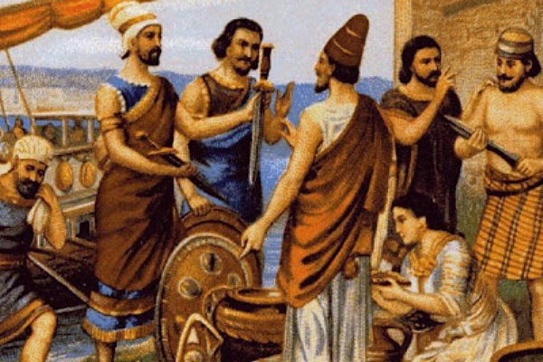 <p>Long distance sea trade (ancient civilization lived along the coast)</p>