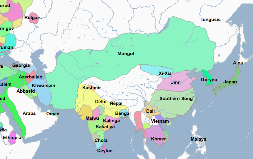 <ul><li><p>First Khan and Founder of the Mongolian Empire</p></li><li><p>He and the Mongols emerged from the Gobi Desert</p></li><li><p>He unified the various feuding Mongol tribes into one federation</p></li><li><p>He led his unwashed horsemen, who were virtually invincible as light cavalry</p><ul><li><p>For wherever he and the Mongols passed, they left nothing but death and destruction</p></li><li><p>His typical strategy consisted of sweeping cavalry moves combined with the cunning use of using his enemy’s fearful neighbors</p></li><li><p>They rampaged across Asia and Europe</p></li></ul></li><li><p>He and the Mongols, despite their conquest of many cities and great stretches of land conquered, did not settle down and establish their own governments, for, his and the Mongol philosophy was that cities were sources of plunder, not places to be lived</p><ul><li><p>They organized militaristically only, living and dying on the saddle</p></li></ul></li><li><p>He</p><ul><li><p>conquered</p><ul><li><p>Turkestan</p></li><li><p>Transoxiana</p></li><li><p>Afghanistan</p></li><li><p>Beijing</p><ul><li><p>He left the remainder of his conquest of Jin-controlled Beijing to his captain Muqali</p></li></ul></li><li><p>the Tartars</p></li><li><p>the Russians, at the Kalka River after his expedition through Persia </p></li></ul></li><li><p>occupied</p><ul><li><p>Kashgar</p></li><li><p>The Tarim Basin</p></li><li><p>Korea, which acknowledged under his reign its vassal status</p></li></ul></li></ul></li><li><p>He died in his camp in the cool of the foothills of the Linbanshan mountains while his army besieged the Tangut King Li Xian in his capital of Ningxia</p><ul><li><p>He had never fully recovered after falling from his horse while hunting one year, knowing death was upon him since that incident</p></li><li><p>As a result, he urged his officers to capture Ningxia quickly and “warned by a dream” summoned two of his three surviving sons, Ogodei and Toluy, who had been campaigning nearby</p></li><li><p>He had dismissed his officers from his yurt where he lay in barbaric splendor</p></li><li><p>In great pain, on his deathbed, he outlined to his sons, his plan of action for his last campaign against the Jin Emperor of China, who still had not been defeated upon his death</p></li><li><p>All those who were unfortunate to meet his cortege on the long road back to Karakorum were killed</p></li></ul></li></ul><p></p>