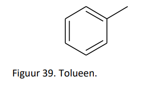 <p><strong>- touleen:</strong></p><ul><li><p>wordt veel als oplosmiddel gebruikt als vervanger voor het meer giftige benzeen</p></li><li><p>zelf wordt het bereid uit methylcyclohexaan via dehydrogeneren onder hoge druk en bij hoge temperatuur aanwezigheid van een katalysator</p></li><li><p>als katalysator kan aluminium gebruikt worden</p></li></ul><ul><li><p>touleen werd oorspronkelijk gewonnen uit hars van de zuidamerikaanse toluiferabalsamum boom</p></li><li><p>de stof word onder andere als verdunningsmiddel en als grondstof in de chemie gebruikt</p></li><li><p>touleen is het belangrijkste bestanddeel van thinner</p></li><li><p>thinner is een organisch oplosmiddel voor verven op oliebasis</p></li><li><p>touleen is ook een onderdeel van benzine en wordt gebruikt als oplosmiddel in solutie (bandenplakmiddel)</p></li><li><p>touleen wordt vaak aangetroffen als bodemverontreinigingsmiddel</p></li></ul><p></p>