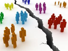 <p>Interest groups arising from the unequal distribution of property or wealth</p>
