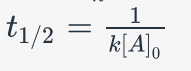 <p>1/k[A]o</p>