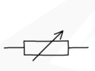 <p>Limits the flow of the current. Resistance can be changed</p>