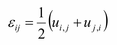 <p>When strains are small (~5%) the 2nd order terms can be neglected. </p>