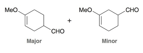 <p>If diene and dienophile are both unsymmetrical, then two</p><p>regioisomeric products are possible</p>