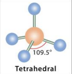 <p>tetrahedral, 109</p>