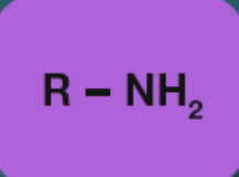 <p>primary: R-NH2; secondary: R-NH; tertiary: R-N</p>