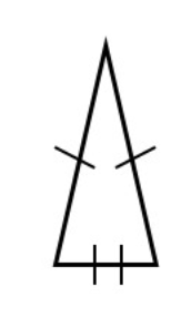 <p>2D shape - 3 vertices & 3 angles - 2 sides same length - </p>