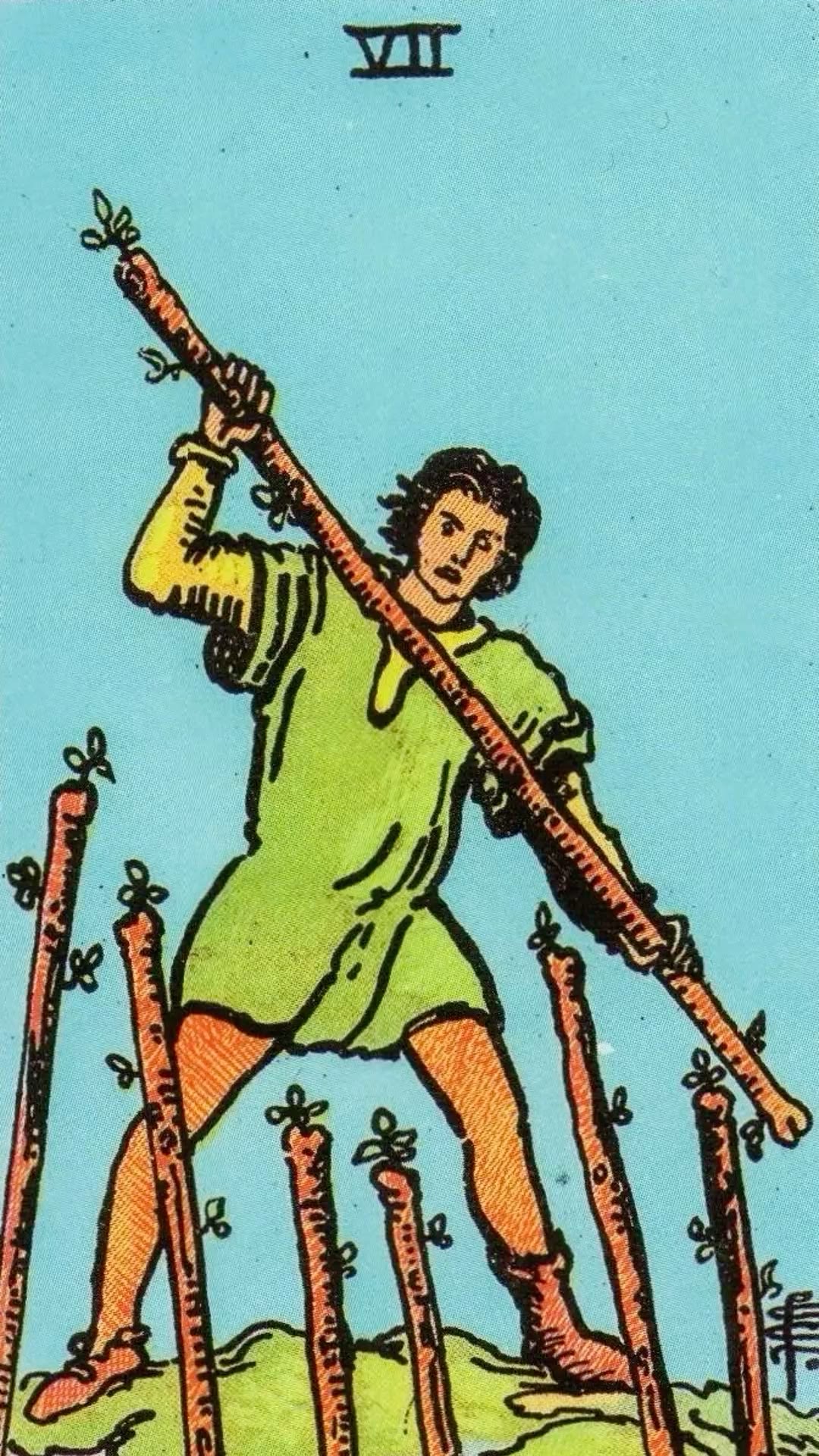 <p><span><span>SEVEN OF WANDS</span></span></p>