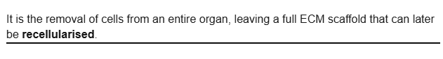 <p>removal of cells from an entire organ</p>