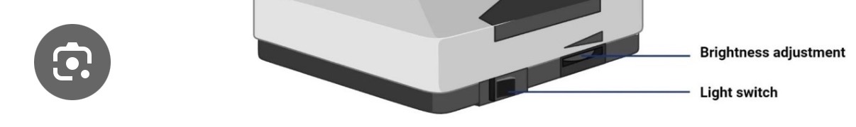 <p>The button or switch, and it turns the light on or off.</p>