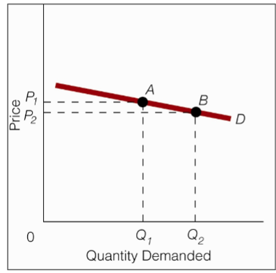 <ul><li><p>if demand is elastic, the % change in quantity demanded is greater than the % change in price</p></li><li><p>when demand is elastic, price and total revenue are inversely related</p></li></ul><p></p>