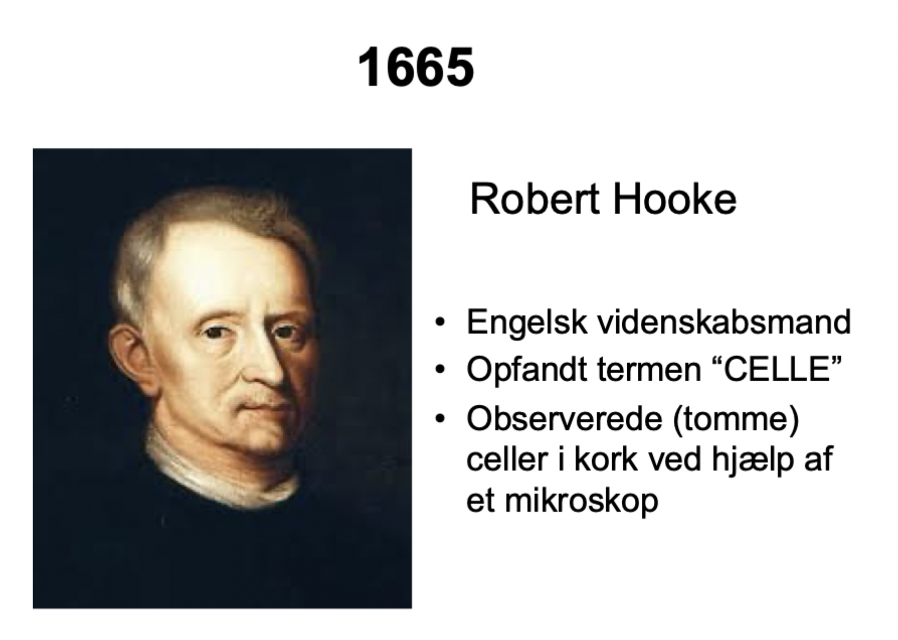 <p><strong>Robert Hooke</strong><span> (udgav bogen </span><em>Micrographia</em><span>).</span></p>