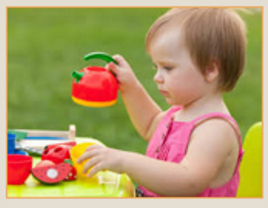 <p>describe pretend play: (precursors of ToM)</p>