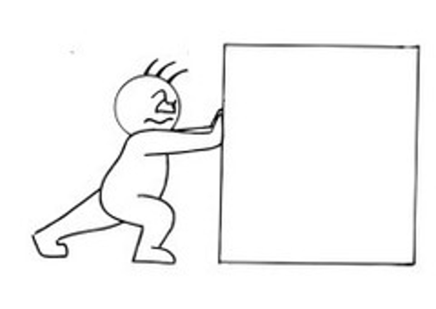 <p>push, shove</p>