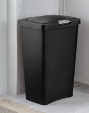 <p>13 Gal. TouchTop™ Wastebasket White, Blac</p>