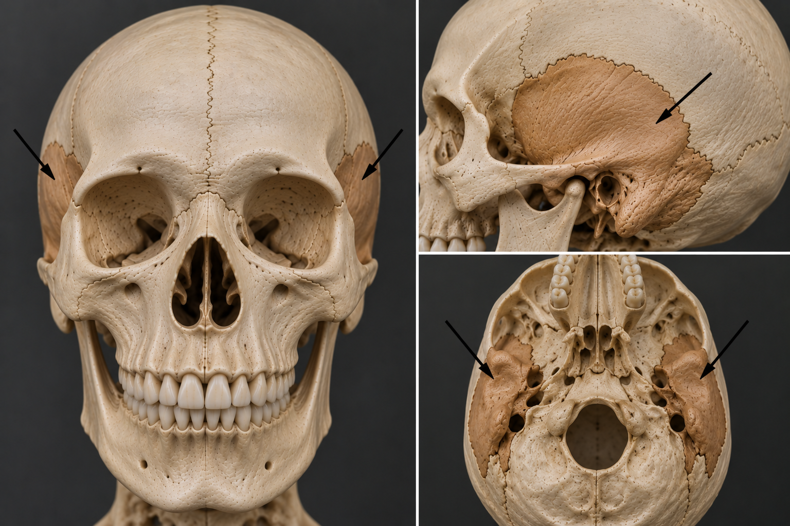 <p>Temporal bones and landmarks (7)</p>