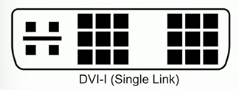 <p>DVI-I Single Link, Integrated - Digital and analog signal</p>