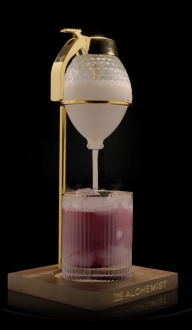 <p><strong>glass wear:</strong> sexy rocks + grenade</p><p><strong>ice/straw:</strong> cubed and dry</p><p><strong>method:</strong> shake and strain</p><p><strong>garnish:</strong> dry ice and dash of purple</p><p></p><p>patron silver 4</p><p>bacardi coconut 2</p><p>monin lavender 6</p><p>citric acid dilution 3</p><p>odk coconut 10 ml </p><p>(says solution 30ml on spec what’s is the solution)</p><p></p><p>tell guest to wait until smoke has gone before drinking</p><p></p>