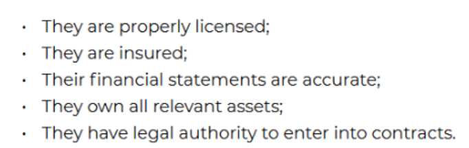 <p>Are statements of fact made to induce someone to enter into a contract. Common representations by businesses include. </p>