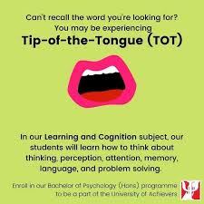 <p>Tip-of-the-tongue (TOT) phenomenon</p>