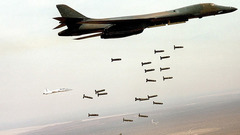 <p>to bomb</p>
