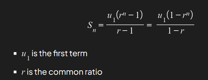 <ul><li><p>The left version is more convenient if r > 1</p></li><li><p>The right version is more convenient if r < 1</p></li></ul><p></p>