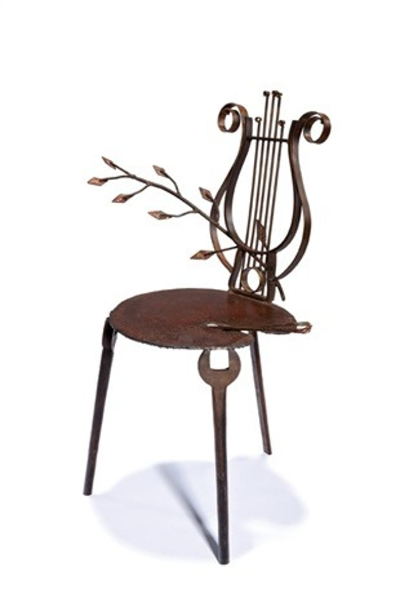 <p>QN=61</p><p>This picture shows Early Lyre chair designed by Mark Brazier Jones, 1980.</p><p>What style is it?</p><p>Check one option.</p><p>a. Creative Salvage.</p><p>b. Good Design.</p><p>c. Radical design.</p><p>d. Craft Revival.</p>