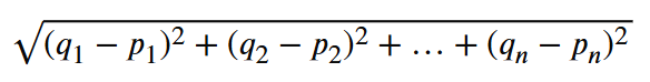 <p>Assumption: Can use distances between vectors</p>