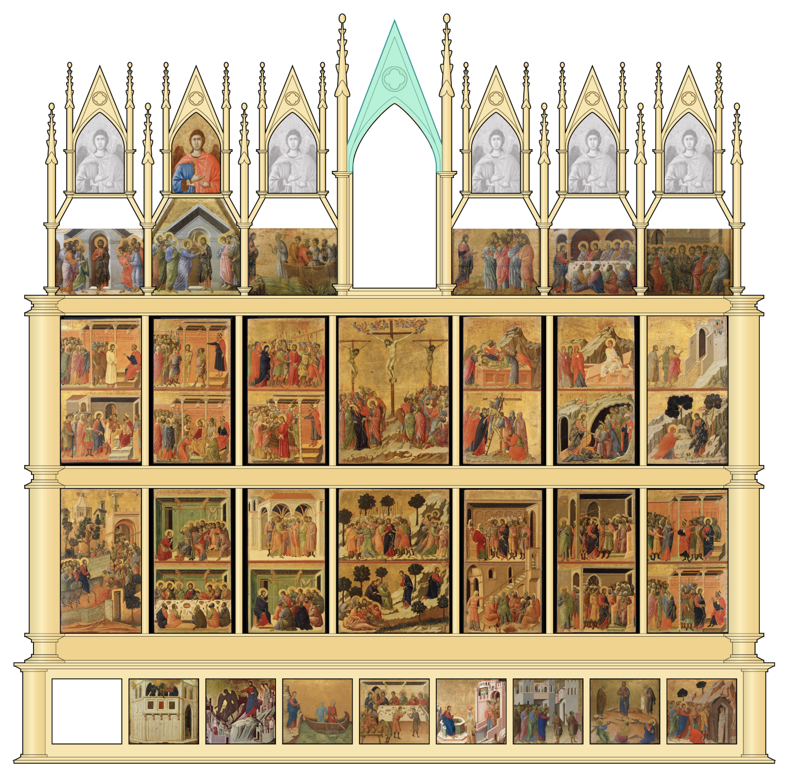 <p>What is the correct label for this area of Duccio's Maestà?</p>