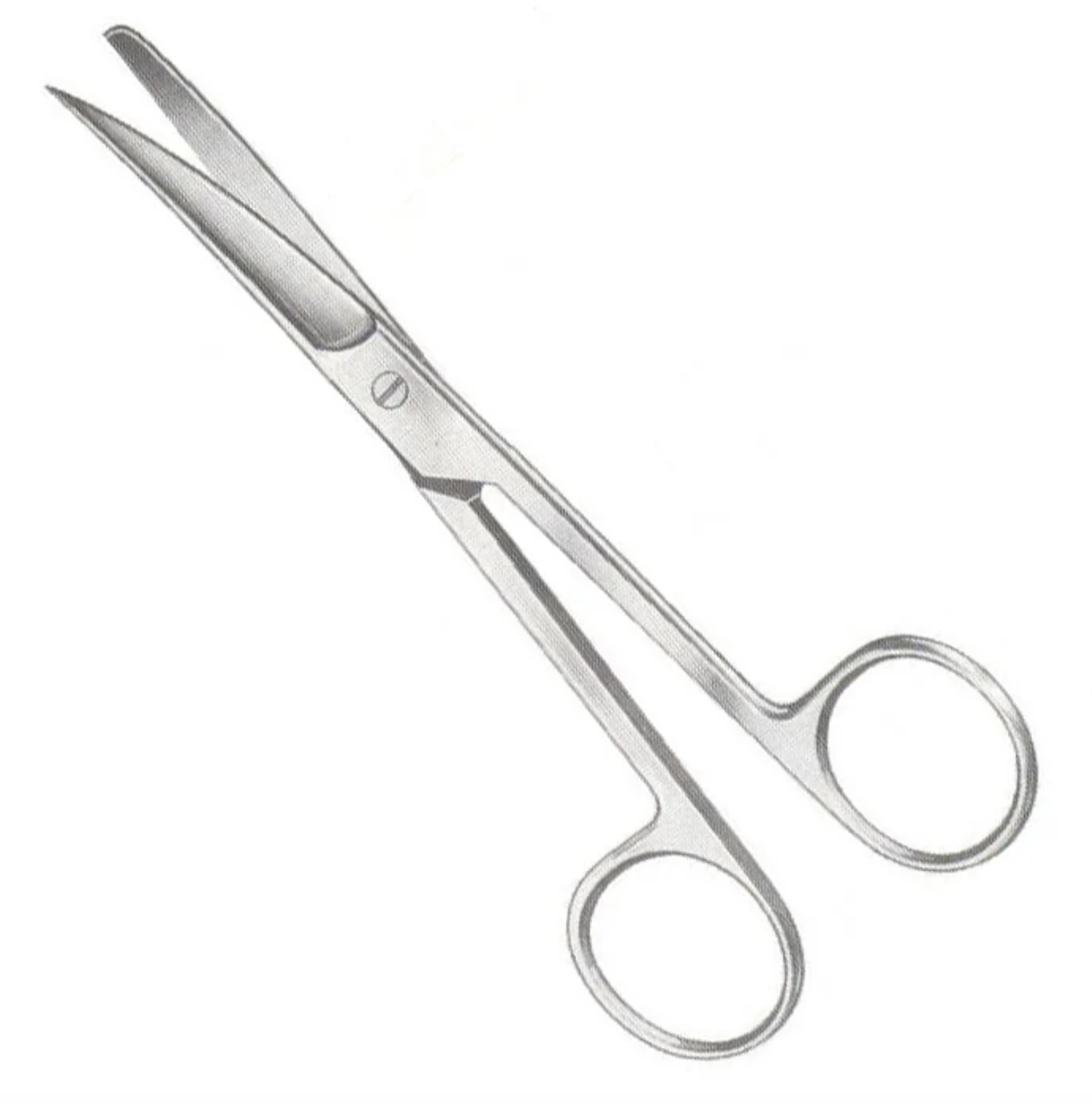 <p>One blade is sharp and the other blunt and these scissors are used for general cutting and dissecting, trimming of gauze or cutting sutures.</p>