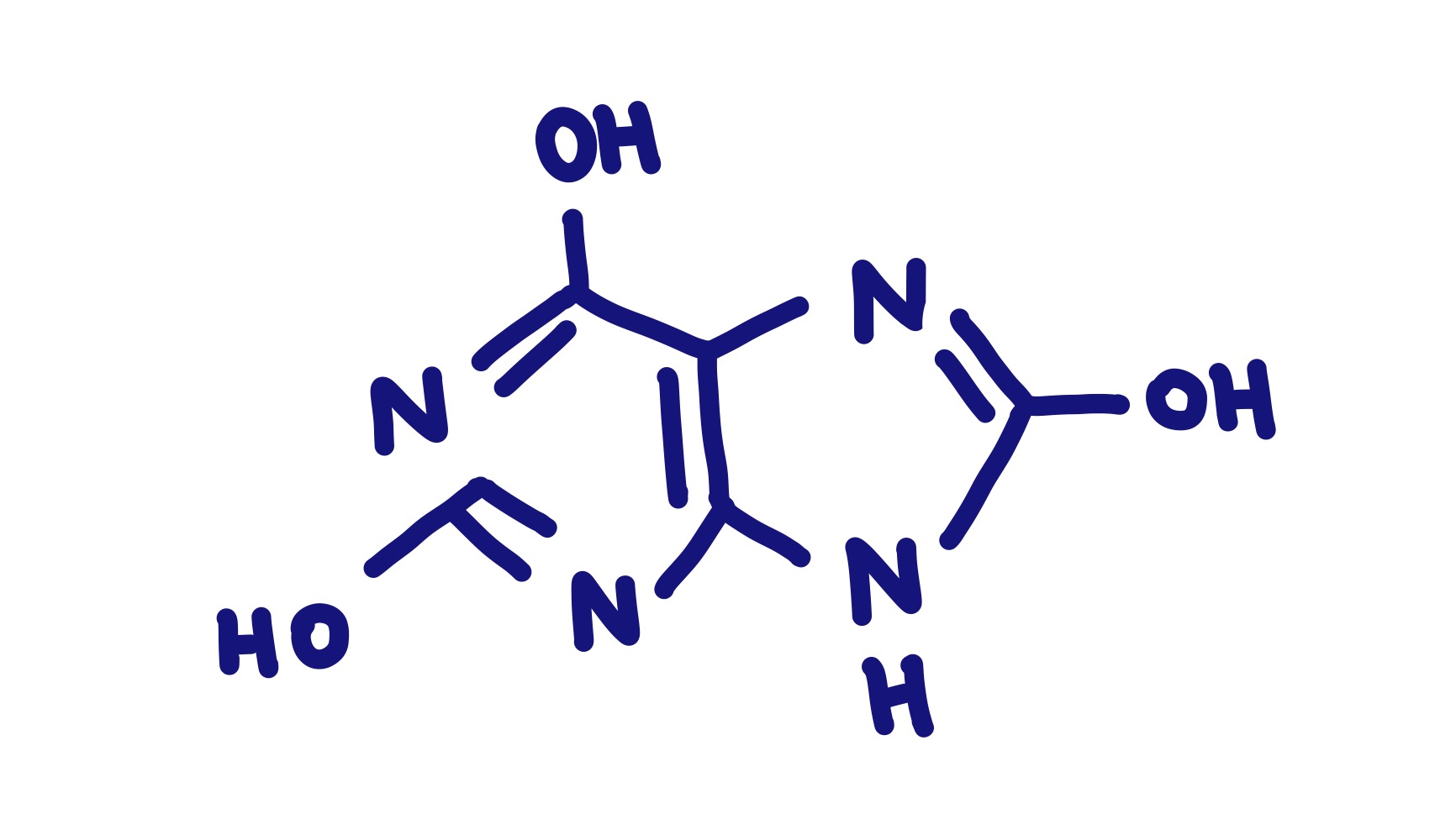 <p>slabá dvosytná kyselina, která je konečným produktem metabolismu purinových bází</p>