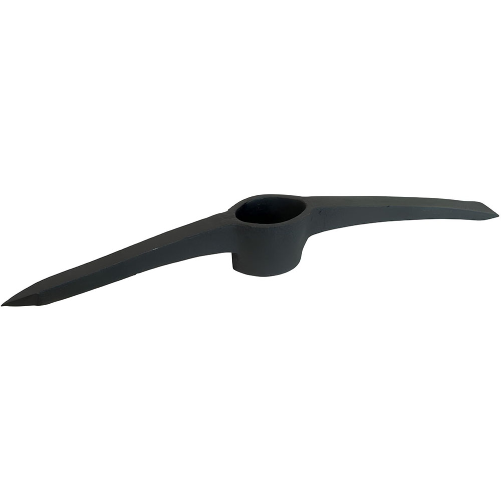 <p>Heavy digging tool with pointed/chisel head used to break hard soil or clay; handle is 32 inches long and thicker near the head for strength.</p>