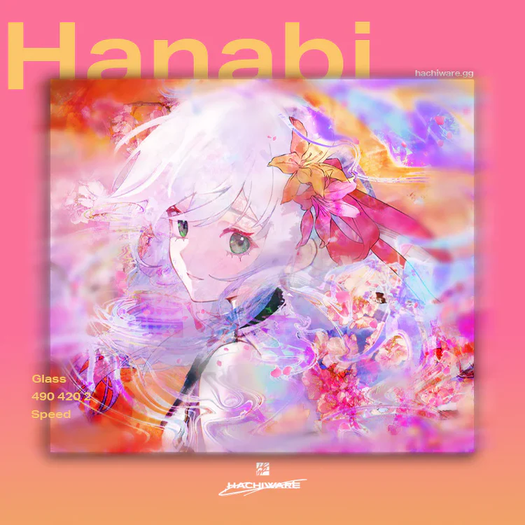 <p>Hachiware Hanabi - Glass Pad</p>