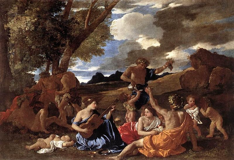 <p><span>Nicolas Poussin: </span><em>Bacchanália</em><span>, </span></p>