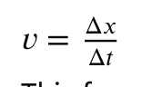 <p>Velocity </p>