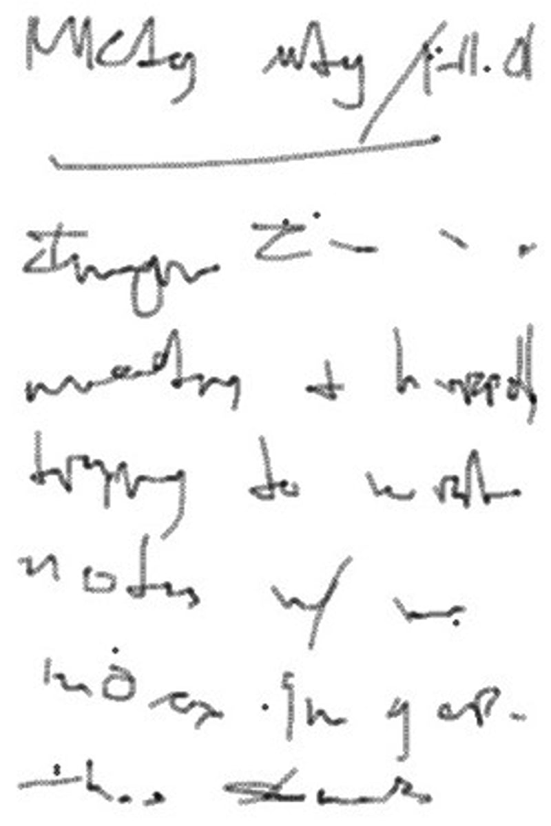 <p>not able to be read or understood</p>