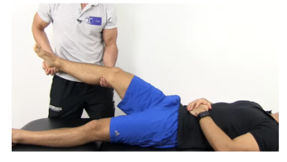 <p>Moves knee from extension to flexion a few times</p>
