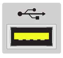 <p>Yellow USB Ports</p>