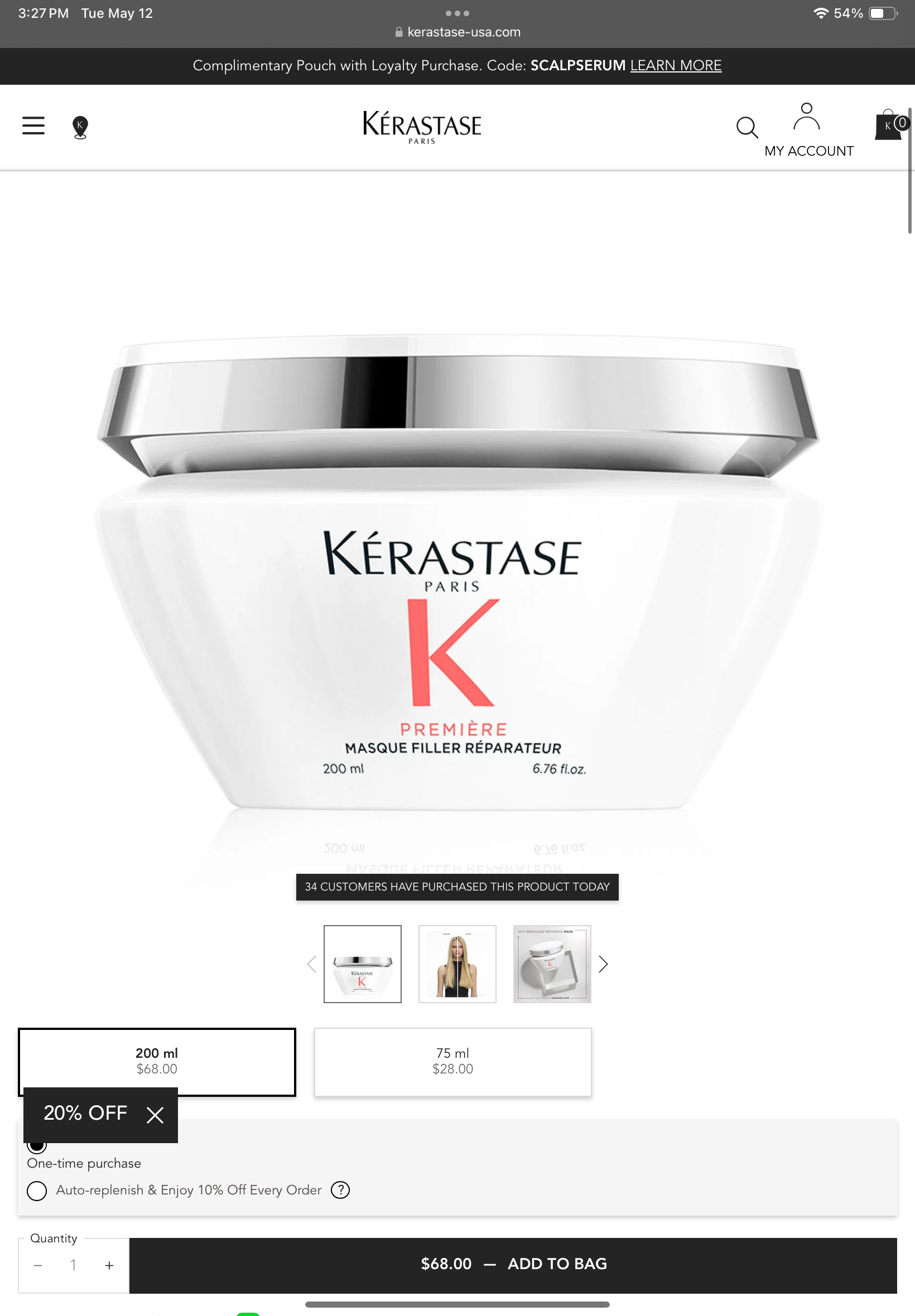 <p>PREMIÈRE MASQUE FILLER RÉPARATEUR ANTI-BREAKAGE REPAIRING HAIR MASK</p>
