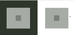 <p>how our visual system processes contrast to build a more complex contrast relation from area to area</p>