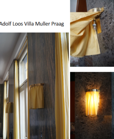 <p>Adolf Loos die gordijnen gebruikt om licht zachter te maken</p>